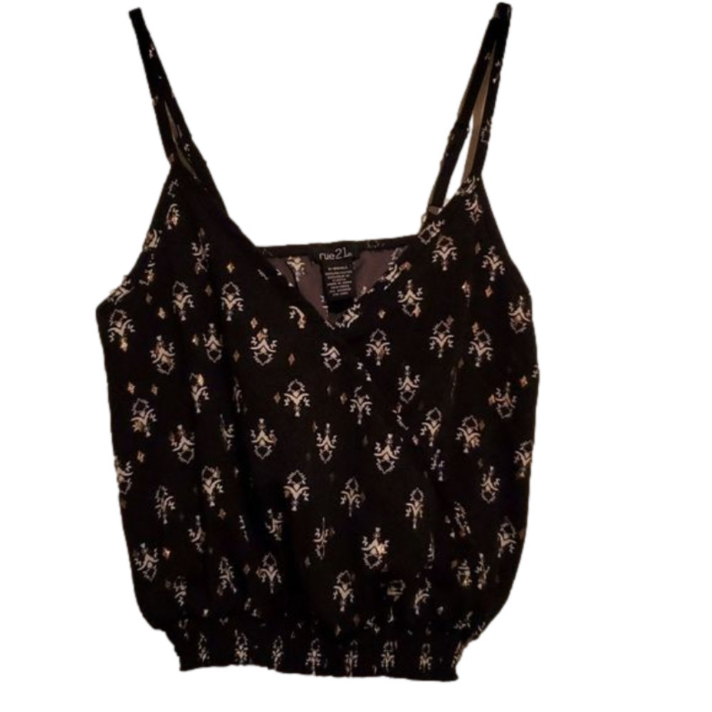 Rue 21 Women's Black Crop Tank Top Size XSmall